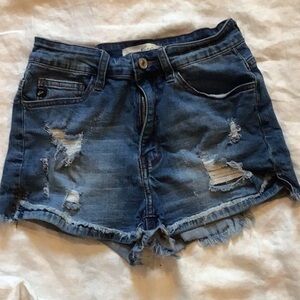 KanCan Frayed Hem Jean Shorts Size W5 26